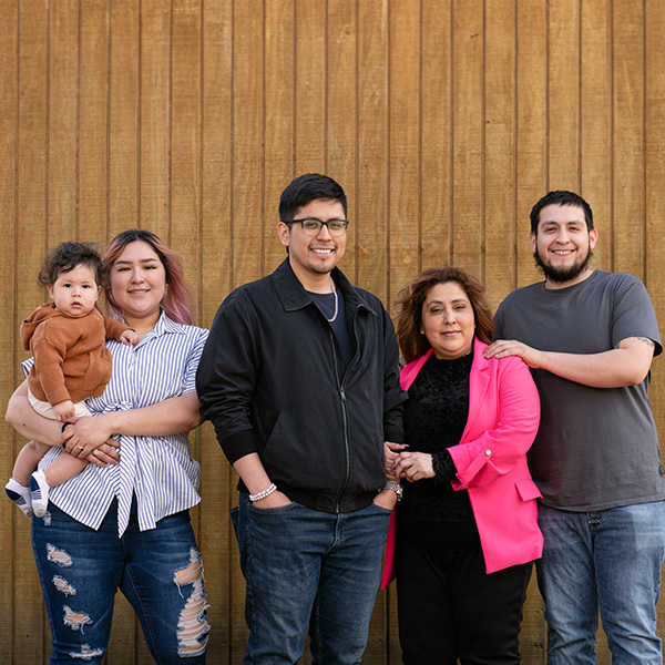 A photo of the Quiroz family.